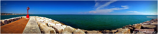 the breakwater at the port of Senigallia