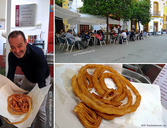 Restaurante El 3 de Oro in Seville; churros at the Restaurante 
          El 3 de Oro