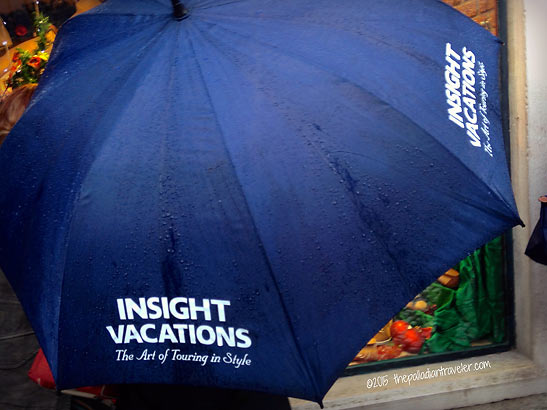 oversized umbrella from Insight Vacations