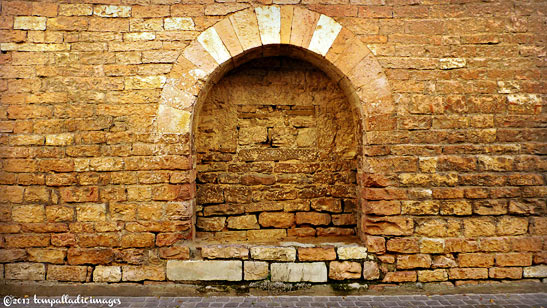 a medieval structure in Spello's historic center