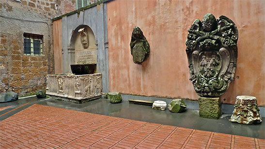 Courtyard of the Palazzo del Commune, Sutri, Lazio, Italy