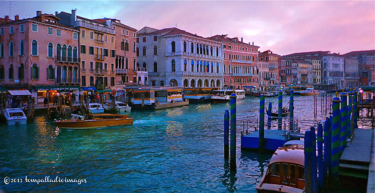 the Grand Canal, Venice at sunset 