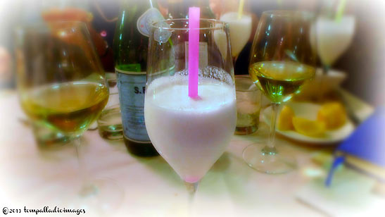 a sgropin or sorbetto - a Venetian dessert of semi-frozen smoothie