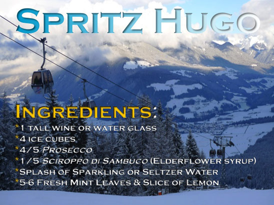 ingredients for the Alpine Sritz