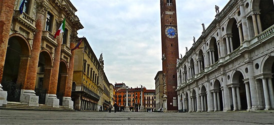 the Piazza dei Signori in Vicenza, Italy