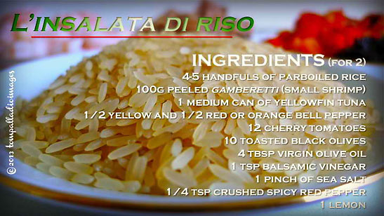 recipe for the insalata di riso