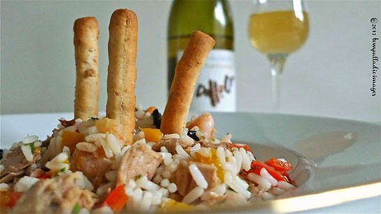 insalata di riso with grissini sticks